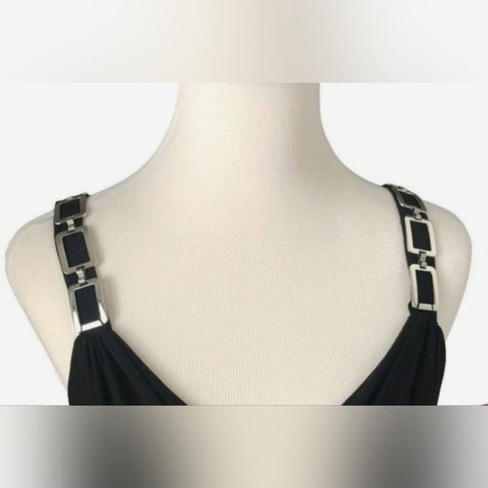 Chicos' Solid Nala Dress. Black Maxi Dress. - Picture 3 of 11